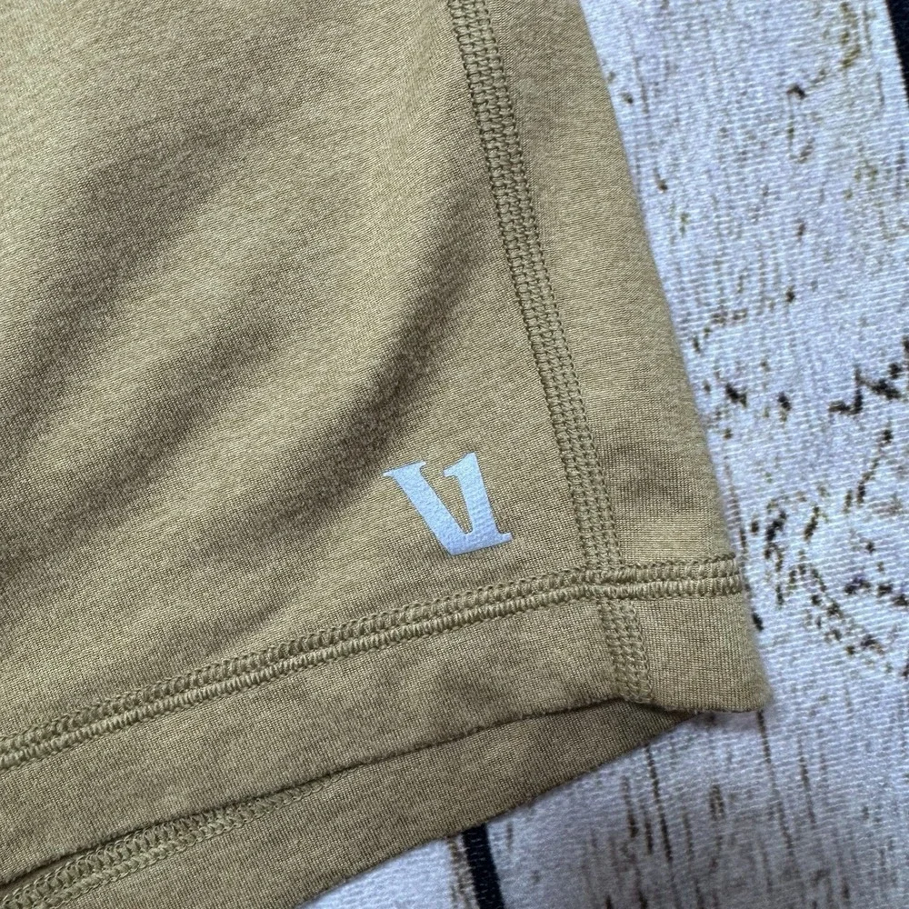 Vuori Ponto Shorts Mens Large Brown Athletic Jersey Drawstring Zip Pockets - Picture 2 of 7